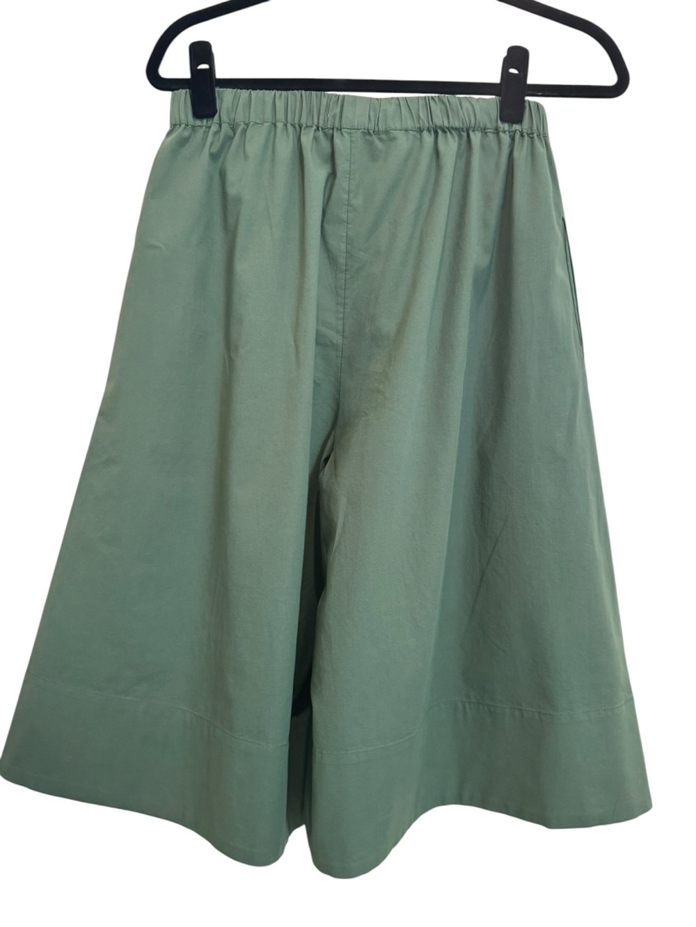 Free People Menorca Slouchy Capri Pants Olive Green Boho Cotton XS NWOT - Picture 4 of 7